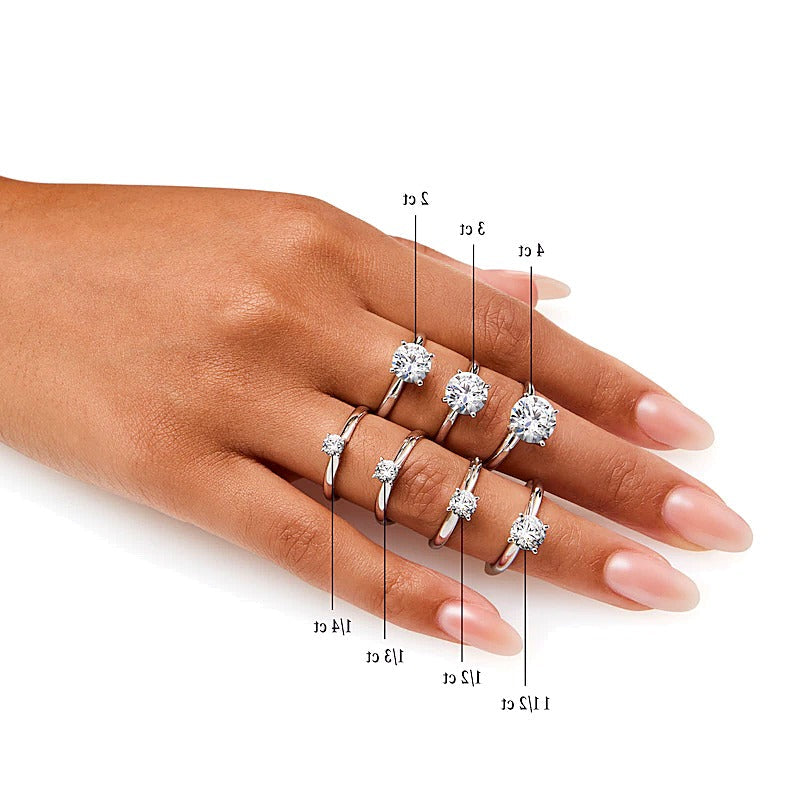 0,5 ct. Gesamtgewicht Diamant Solitär Verlobungsring mit verstecktem Doppel-Halo in 14K Gelbgold