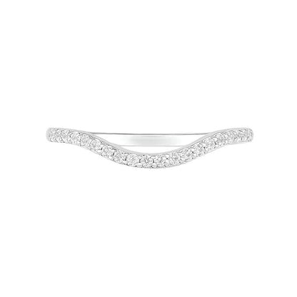 7,0mm Braut-Set mit blauem und weißem Labor-Saphir (rund), geometrisch, geteilte Schiene, in rhodiniertem Sterlingsilber