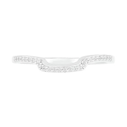 Brautset mit Diamanten im runden und Princess-Schliff 0,38 ct. Gesamtgewicht in 10K Weißgold für Damen