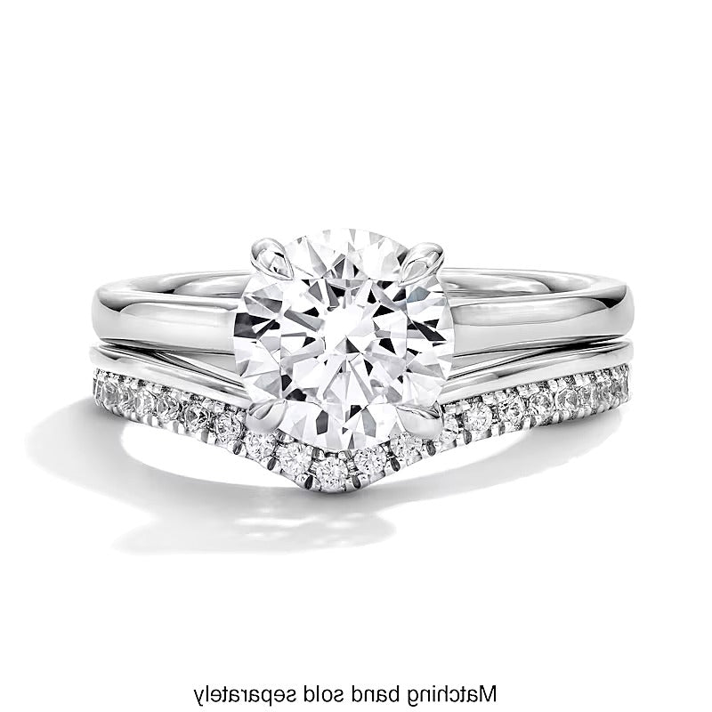 0,17 ct. Gesamtgewicht Labordiamant Konturring in 14K Weißgold (F/VS2)