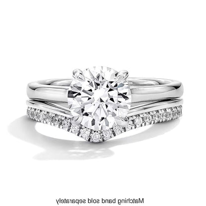 0,17 ct. Gesamtgewicht Labordiamant Konturring in 14K Weißgold (F/VS2)