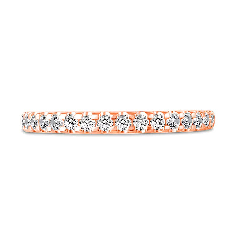 1.0 CT. Gesamtgewicht Diamant Braut-Set mit verborgenem Rahmen in 14K Roségold (I/I2)