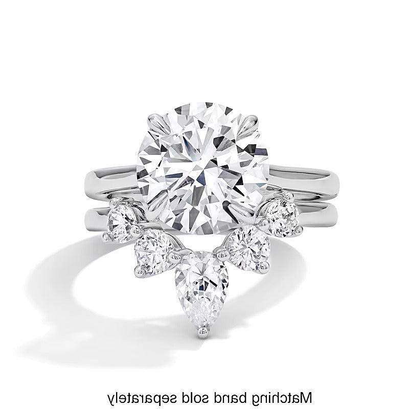 1.0 CT. TW tropfenförmiger Labordiamant Solitär Enhancer Ring in 14K Weißgold (F/VS2)