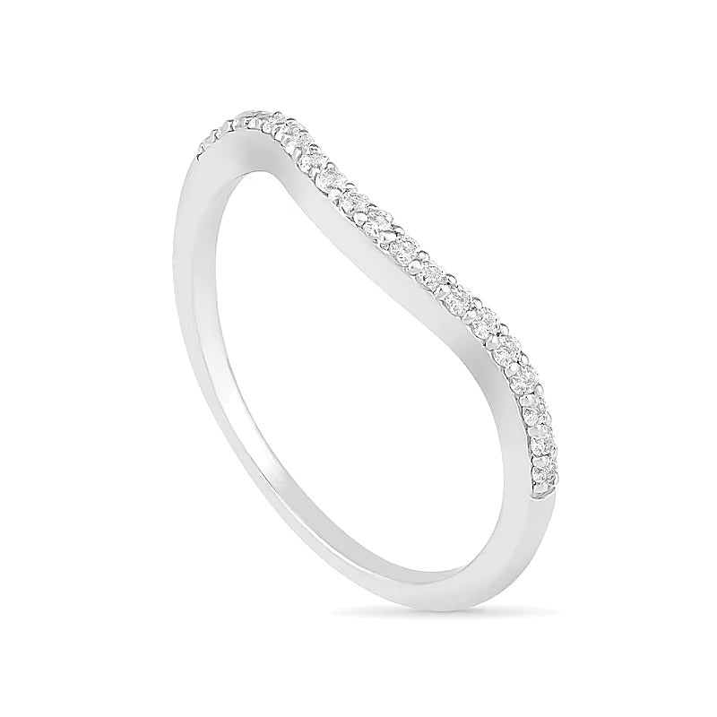 7,0mm Braut-Set mit blauem und weißem Labor-Saphir (rund), geometrisch, geteilte Schiene, in rhodiniertem Sterlingsilber