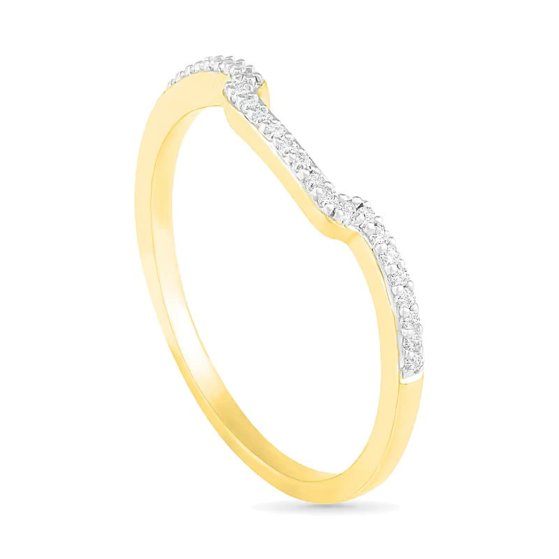 Komposit-Diamant Brautset mit quadratischem Rahmen und geteiltem Ringkopf 0,38 ct. Gesamtgewicht in 10K Gelbgold