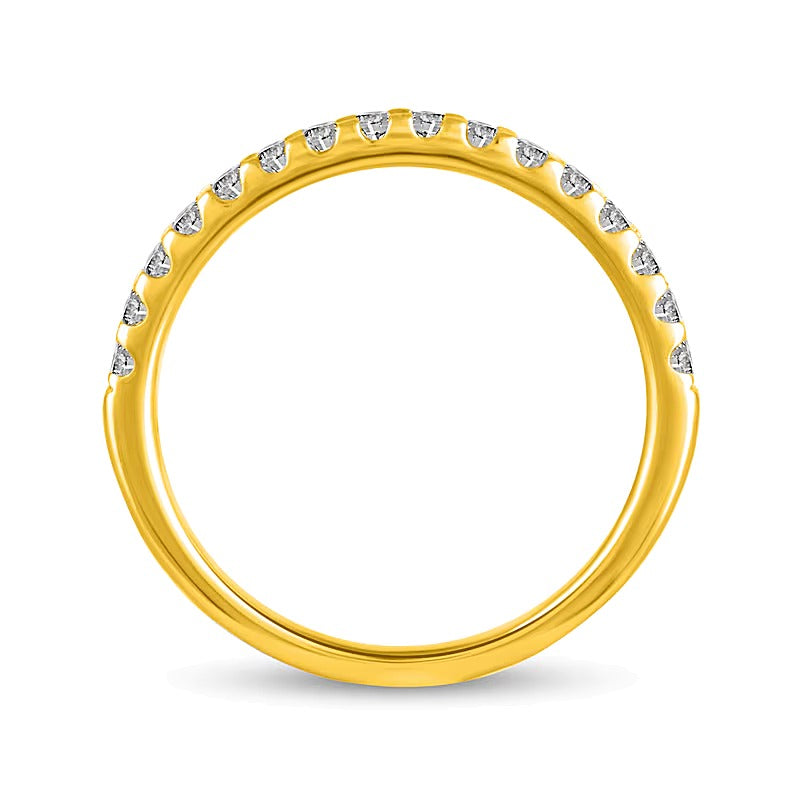 1.0 CT. TW Braut-Set mit Diamanten im Princess- und Rundschliff in 14K Gelbgold (I/I2)