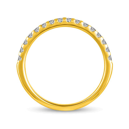 1.0 CT. TW Braut-Set mit Diamanten im Princess- und Rundschliff in 14K Gelbgold (I/I2)