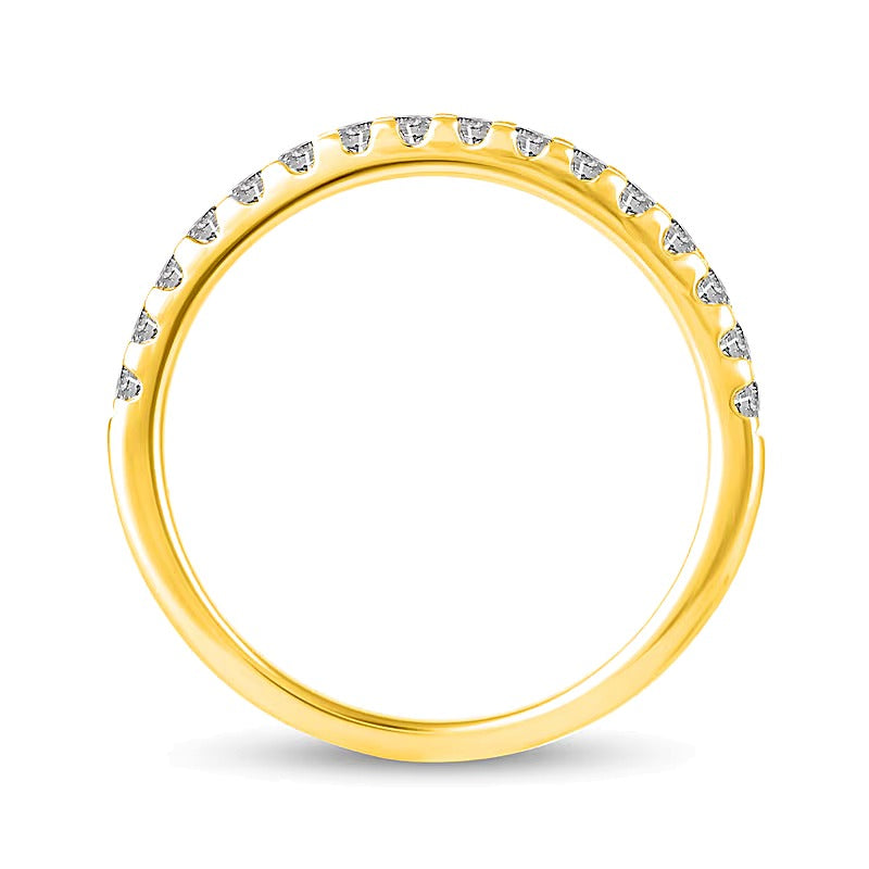 1.0 CT. Gesamtgewicht Diamant Brautset mit verstecktem Rahmen in 14K Gelbgold (I/I2)