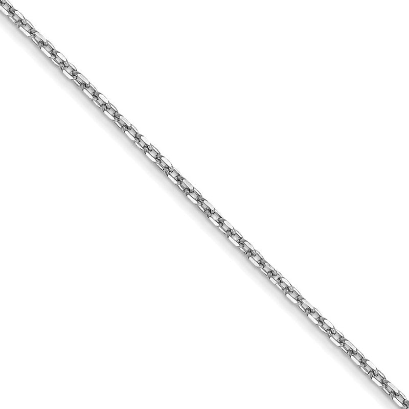 14K Weißgold 1.0mm Diamantiert Forzantine Ankerkette Halskette