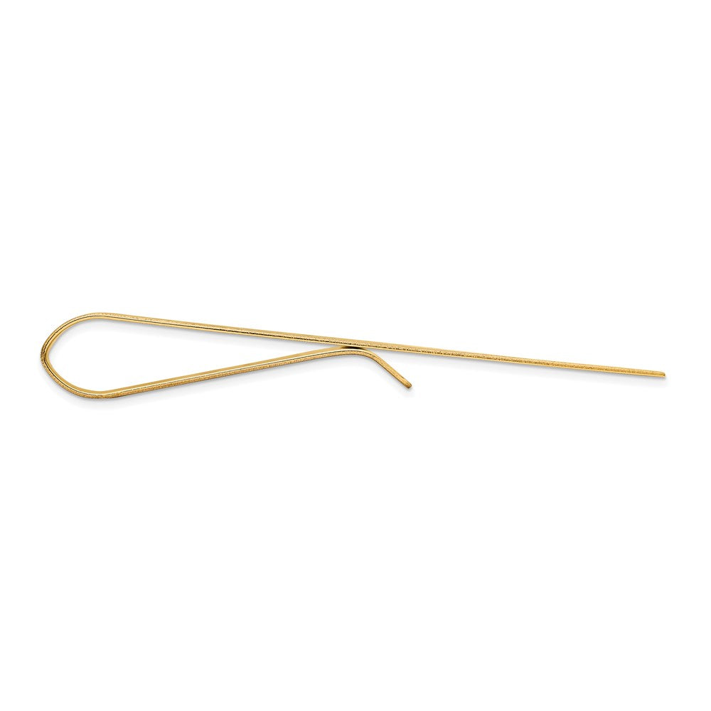 14K Gelbgold Herren Gerillt Gravierbar Krawatten Stab