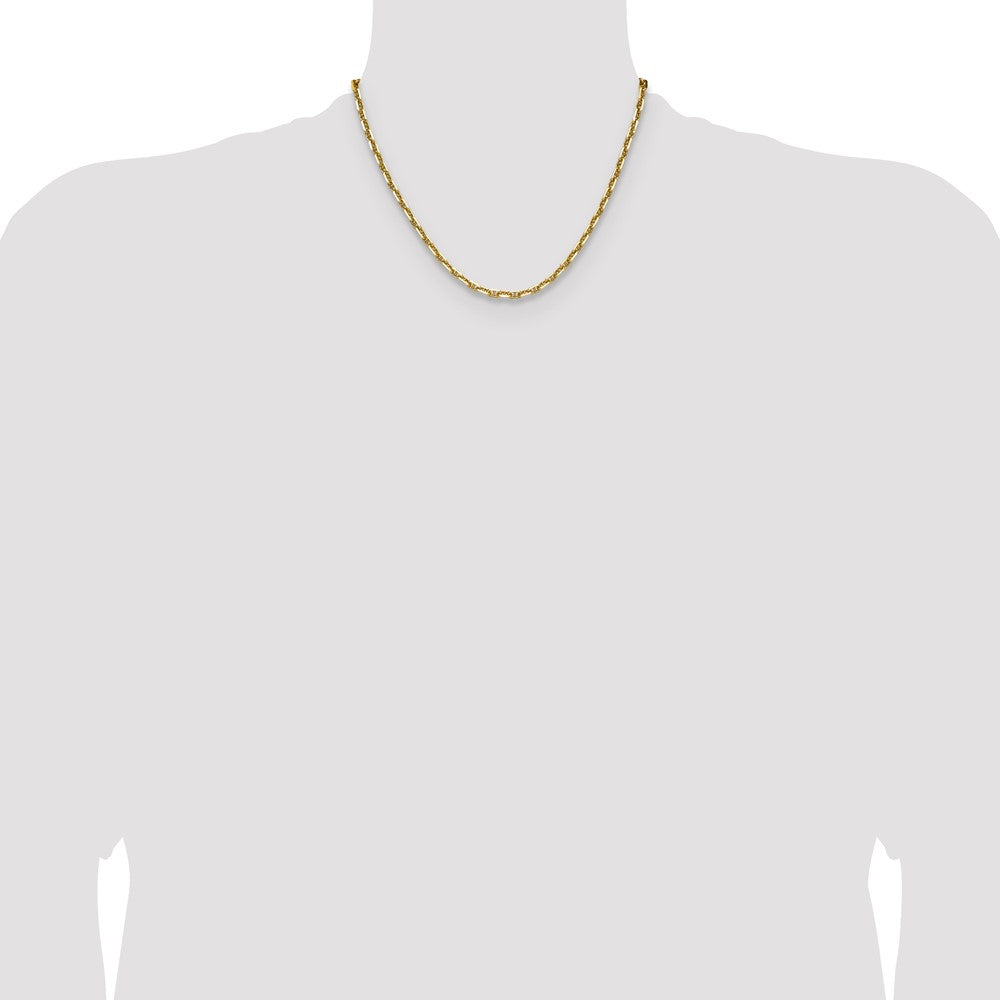 14K Gelbgold 3.5mm Diamantiert Marine Anker Halskette