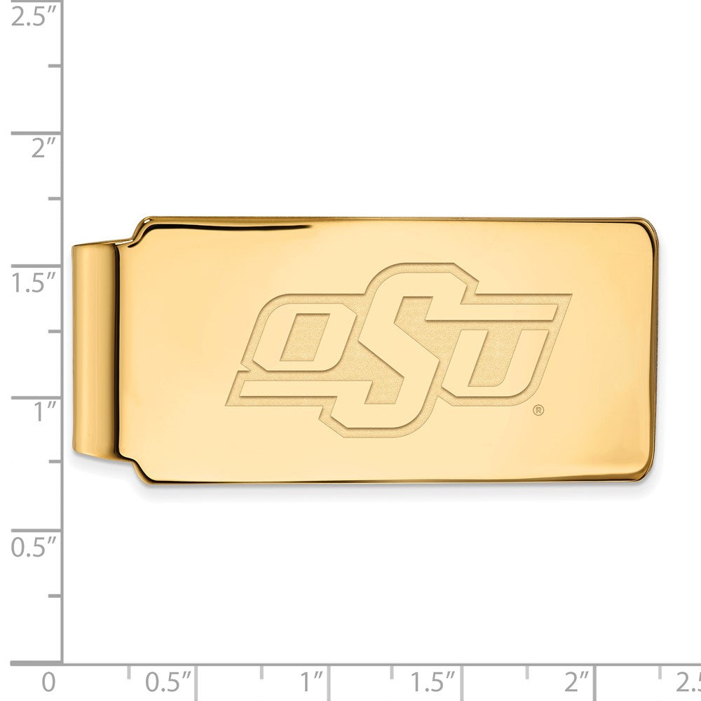 14K Gelbgold Gold Logoart Oklahoma State University O-s-u Geldklammer