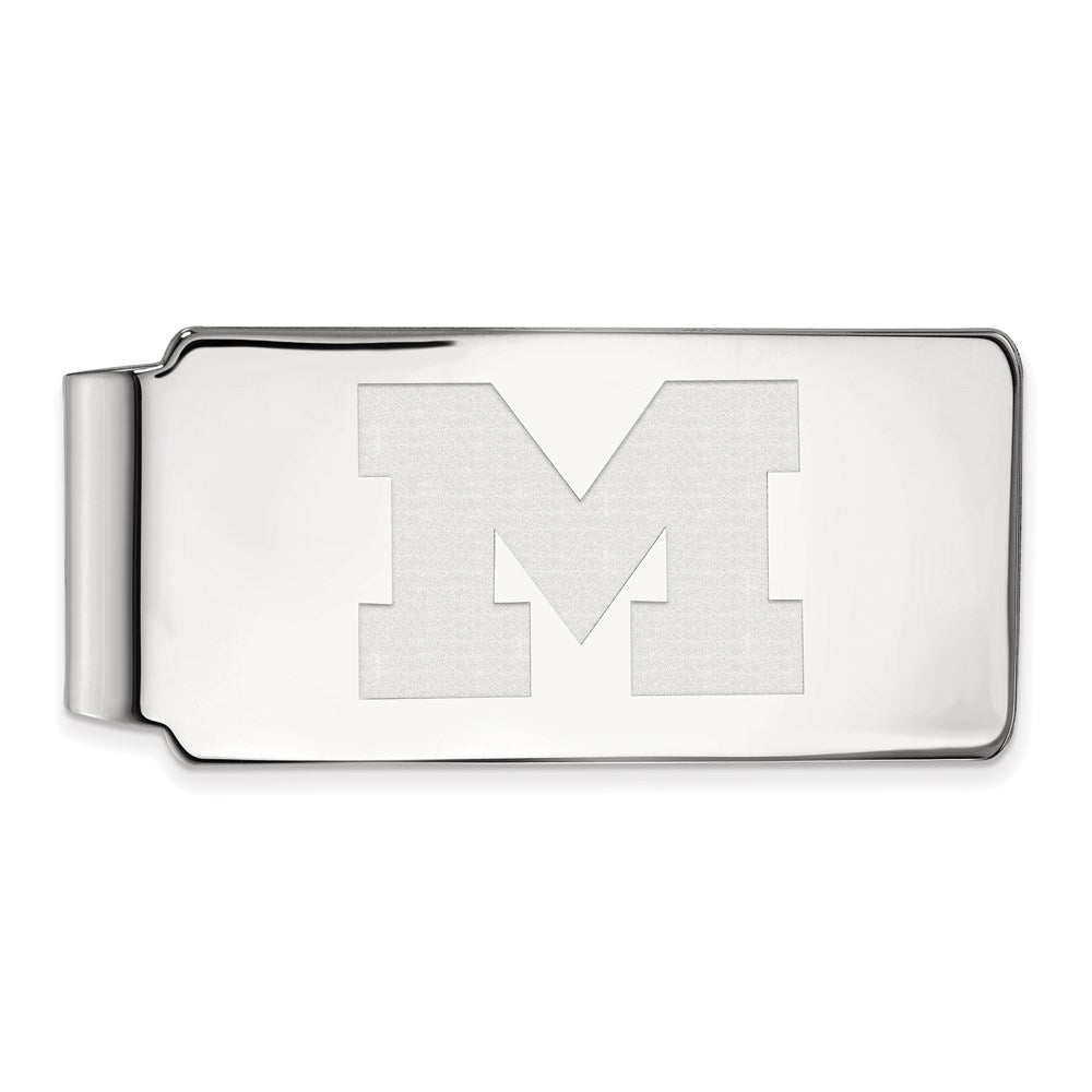 14K Weißgold Logoart University Of Michigan Buchstabe M Geldklammer
