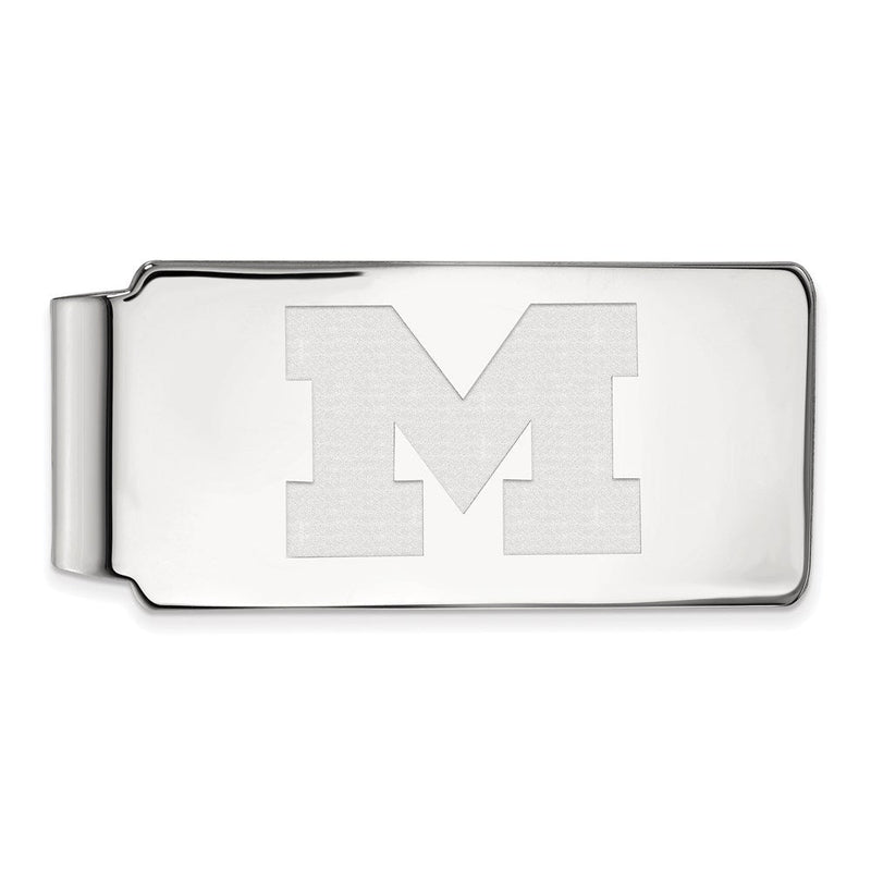 14K Weißgold Logoart University Of Michigan Buchstabe M Geldklammer