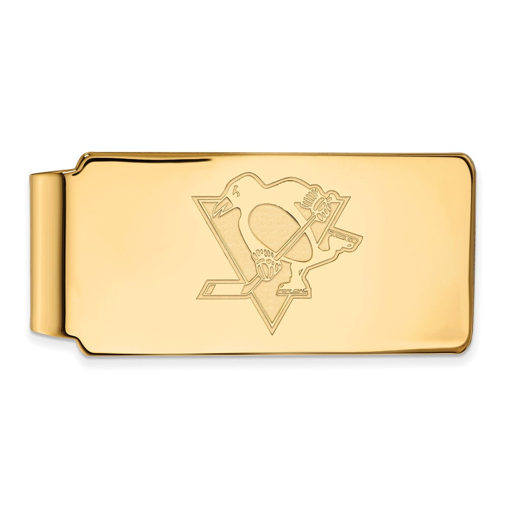 14K Gelbgold Gold Nhl Logoart Pittsburgh Penguins Geldklammer