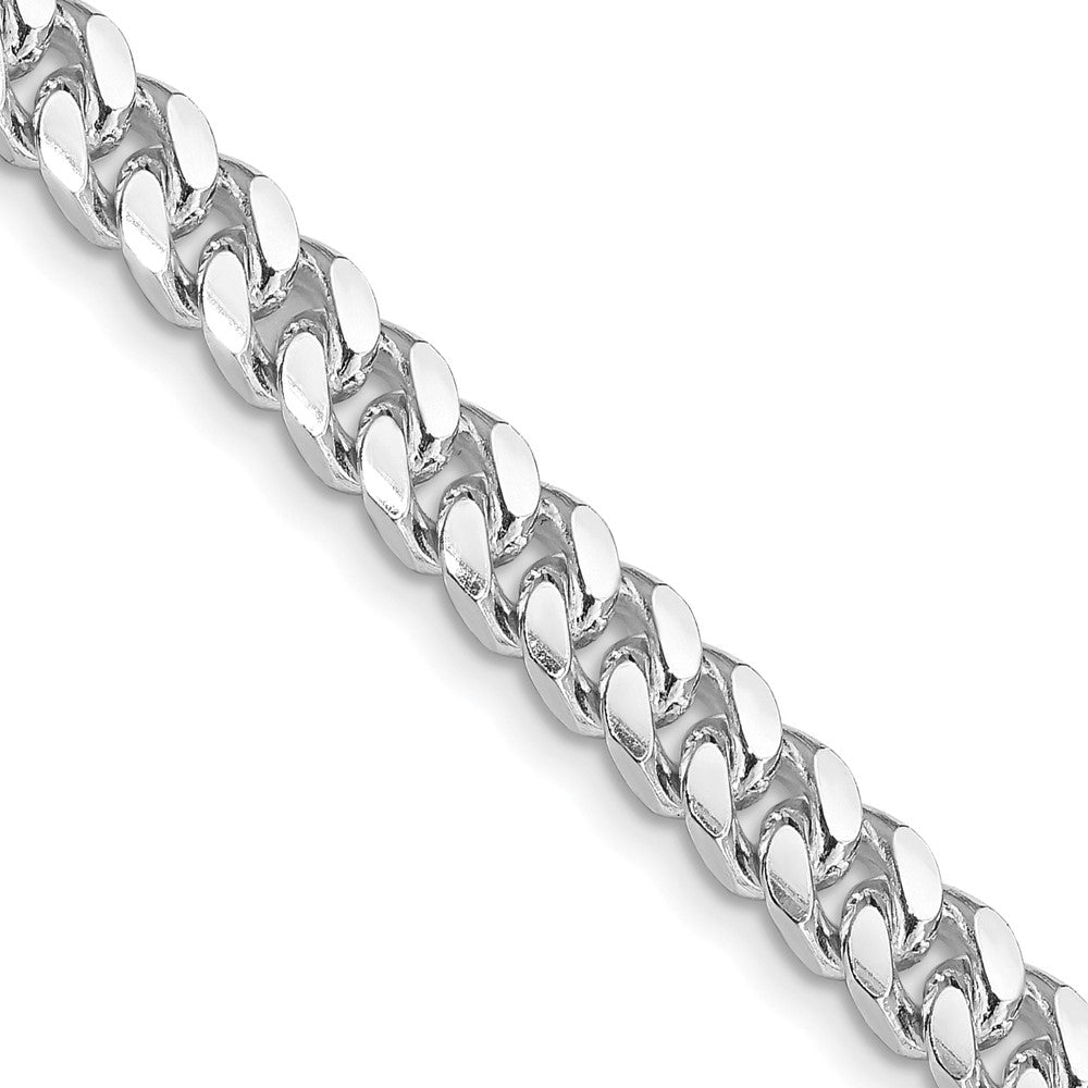 Sterlingsilber Rhodiniert 6mm Gewölbt mit Seite Diamantiert Panzer 26 Zoll Kette