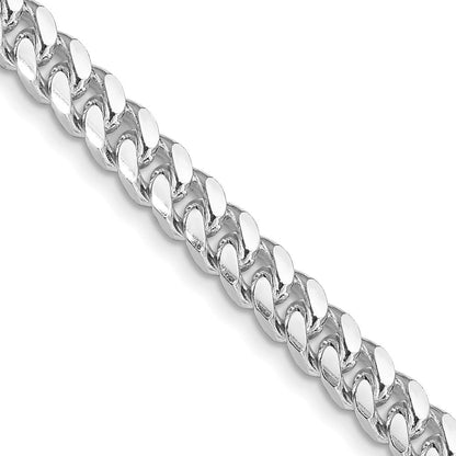 Sterlingsilber Rhodiniert 6mm Gewölbt mit Seite Diamantiert Panzer 26 Zoll Kette