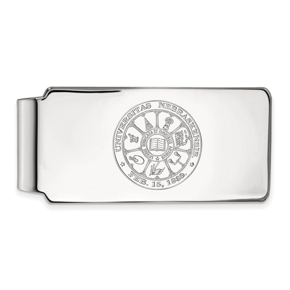 10K Weißgold Logoart University Of Nebraska Wappen Geldklammer