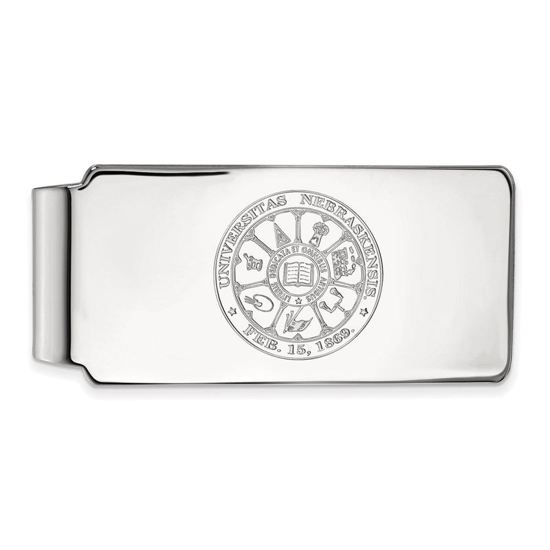 10K Weißgold Logoart University Of Nebraska Wappen Geldklammer