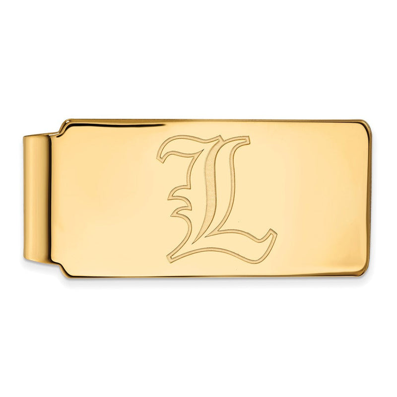 14K Gelbgold Gold Logoart University Of Louisville Buchstabe L Geldklammer