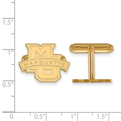 14K Gelbgold Gold Logoart Marquette University Manschette Knöpfe
