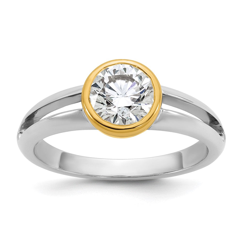 Ibgoodman 14K Bicolor 1 Karat Im Labor Gezüchtet Diamant Vs/si+ G+ Komplett Damen Ehering Ring