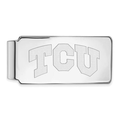 14K Weißgold Logoart Texas Christlich University T-c-u Geldklammer