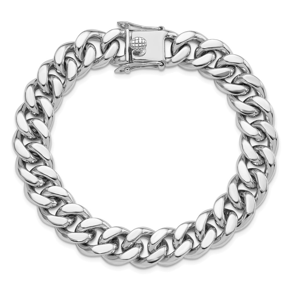 Sterlingsilber Rhodiniert Panzer Glieder Herren Gliederarmband