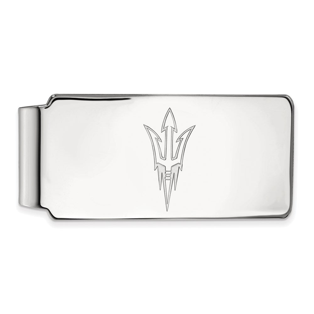 10K Weißgold Logoart Arizona State University Pitchfork Geldklammer