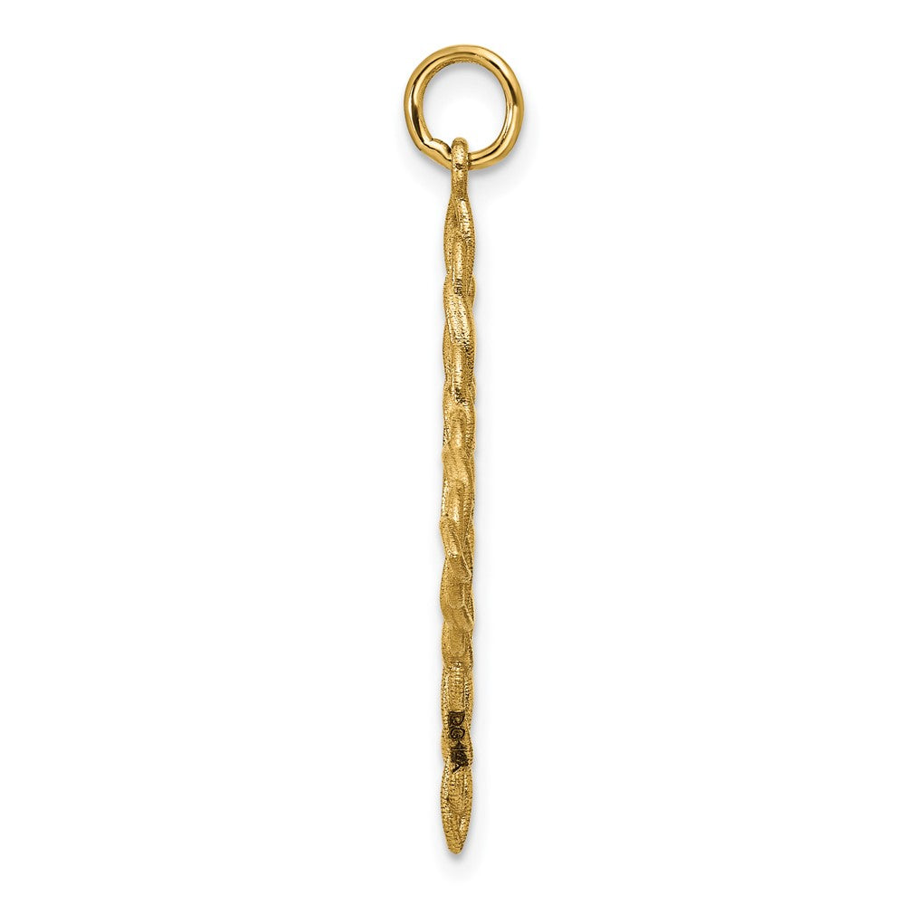 14K Gelbgold Polierter Keltischer Knoten Anhänger