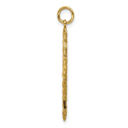 14K Gelbgold Polierter Keltischer Knoten Anhänger