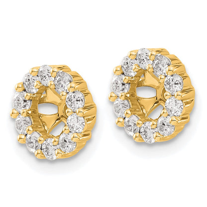 14K Gelbgold Ohrring-Jackets mit Kreisdesign und 0,625 ct. Diamanten