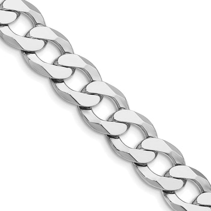 Sterlingsilber Rhodiniert 11.75mm Flach Panzer 26 Zoll Kette