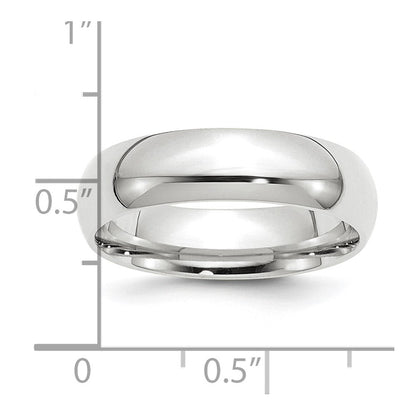 Platin 6mm Komfort-fit Ehering Ring