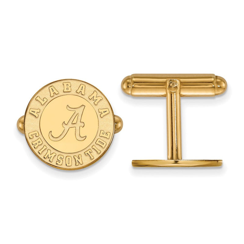 14K Gelbgold Gold Logoart University Of Alabama Crimson Tide Manschette Knöpfe