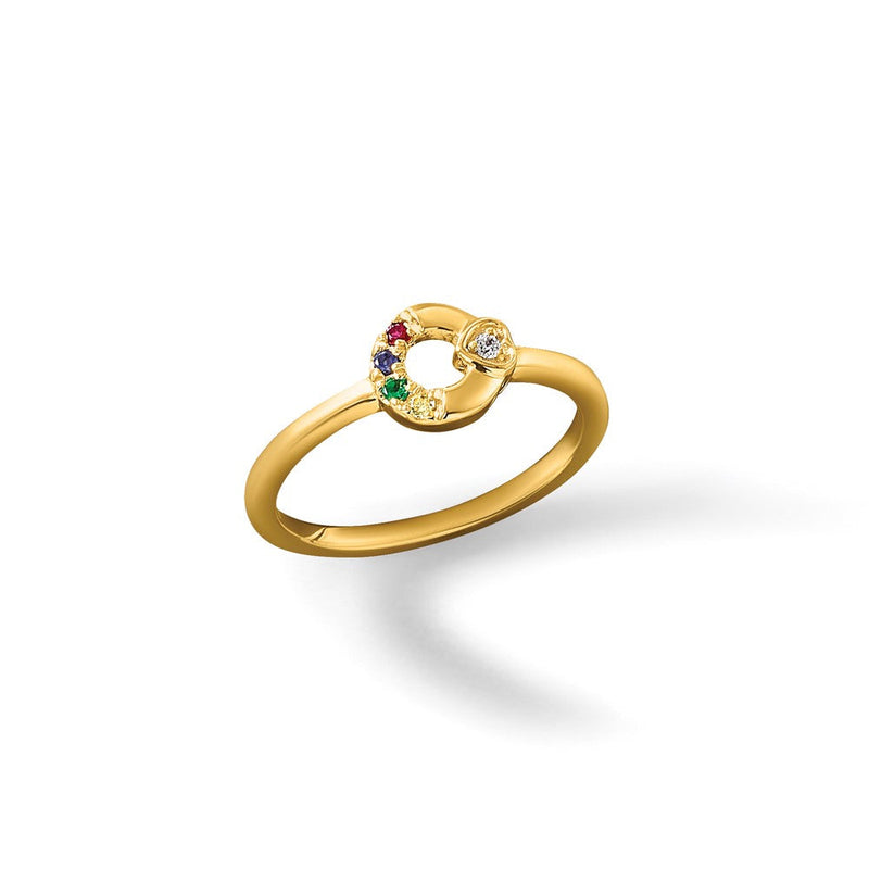 14K Weißgold Diamant-Ring kanalgefasst