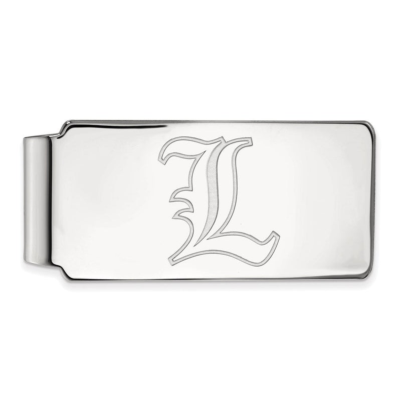 14K Weißgold Logoart University Of Louisville Buchstabe L Geldklammer