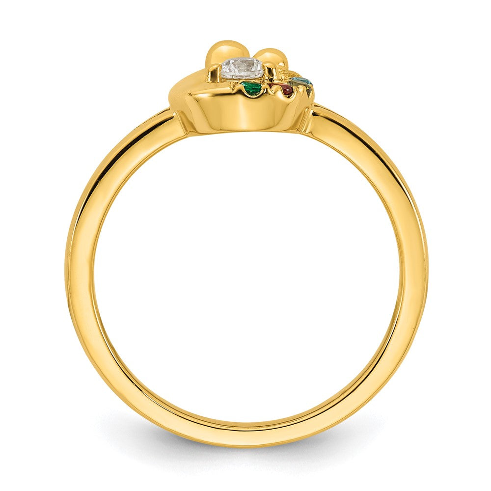 14K Weißgold Diamantring