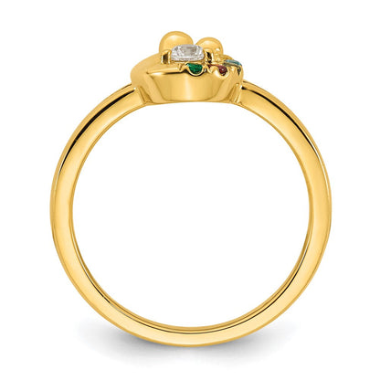 14K Weißgold Diamantring