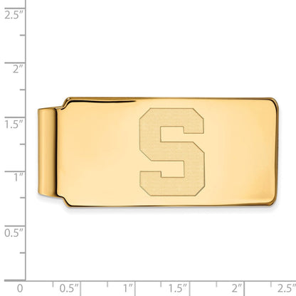 10K Gelbgold Gold Logoart Michigan State University Buchstabe S Geldklammer
