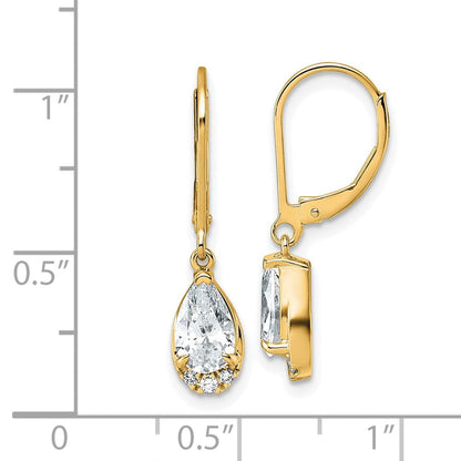 True Origin 14K Gelbgold 1,75K Laborgezüchtete Diamant-Ohrhänger VS+ F+ komplett mit Leverback-Verschluss