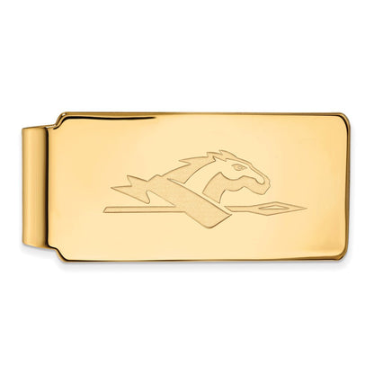 10K Gelbgold Gold Logoart Longwood University Pferd Geldklammer