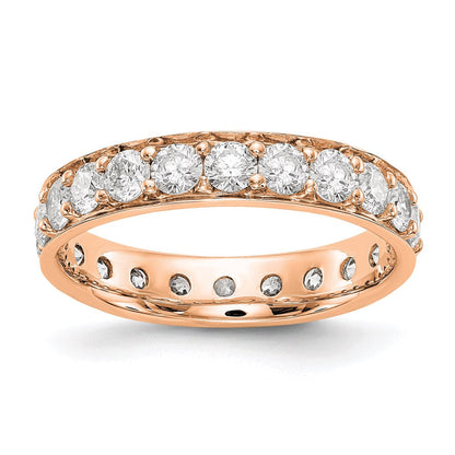 14K Roségold Poliert Vintage 2ct Diamant Memoire Ehering Ring