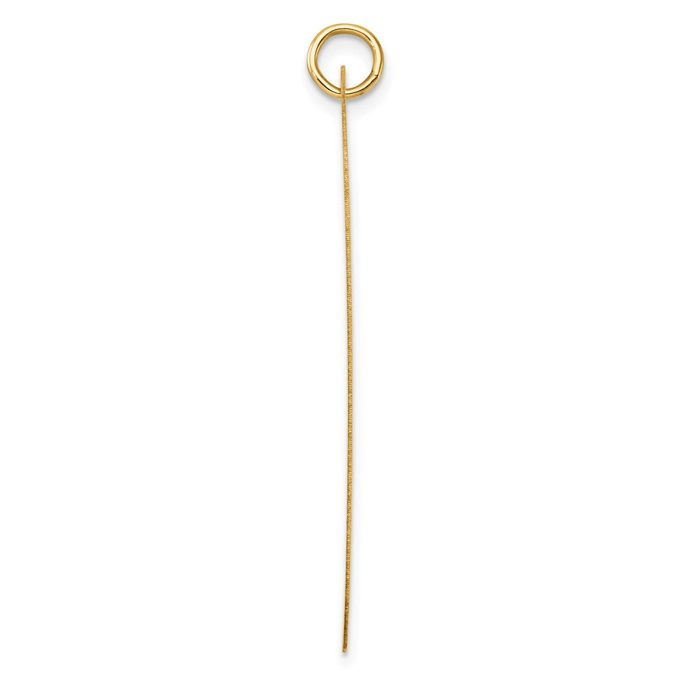 14K Gelbgold Gemustert Sonnenstrahl mit Diagonal Stripe.018 Stärke Gravierbar 43x25mm Erkennungsmarke Plättchen Charm