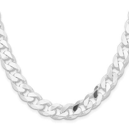 Sterlingsilber Rhodiniert 11mm Panzer 28 Zoll Kette