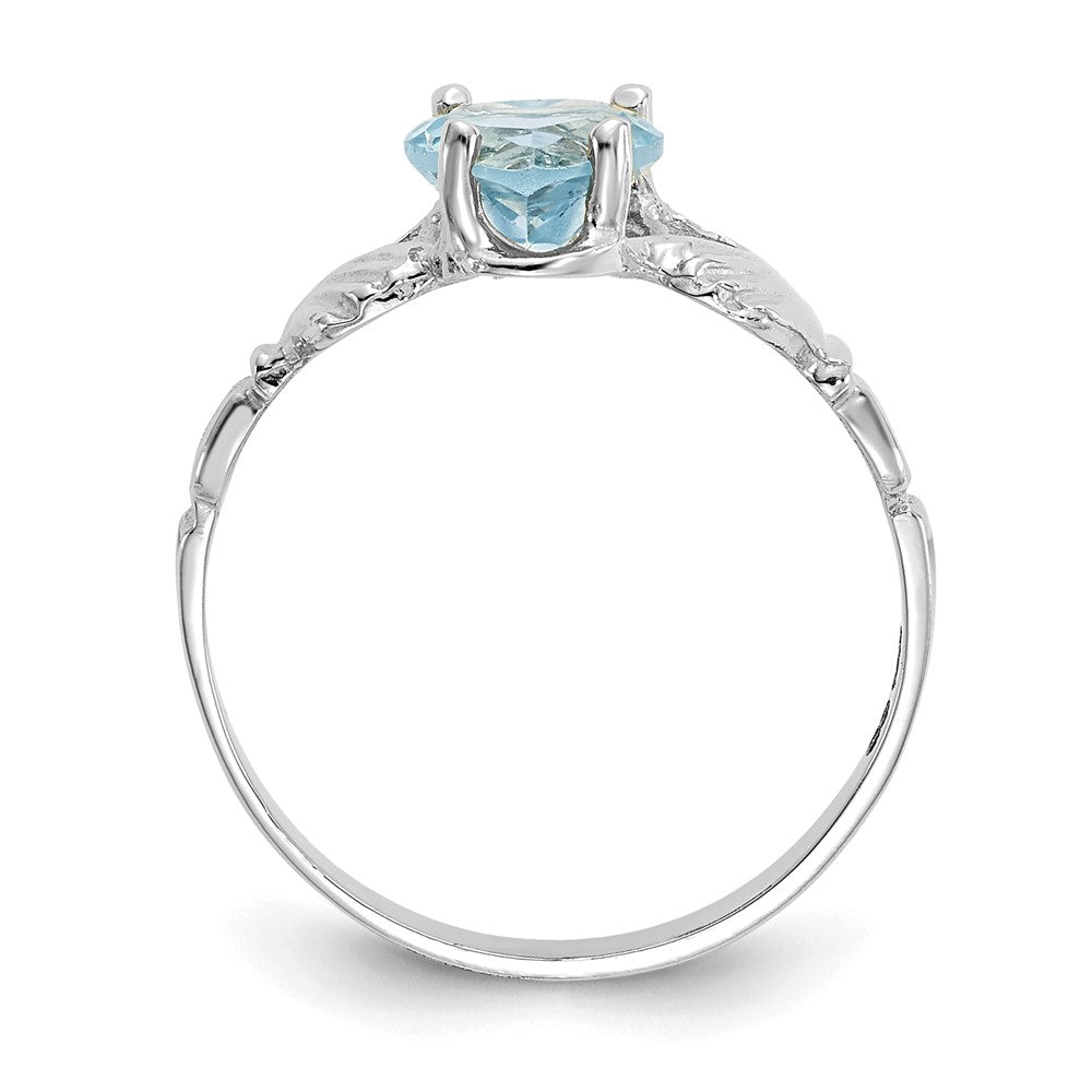 14K Weißgold December Zirkonia Herz Geburtsstein Claddagh Ring