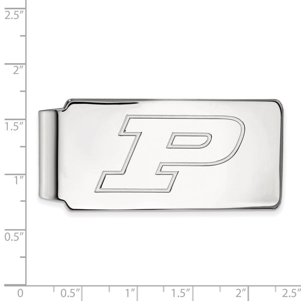 10K Weißgold Logoart Purdue University Buchstabe P Geldklammer