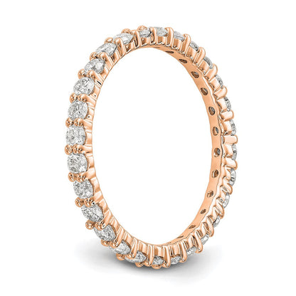 14K Roségold Poliert Shared Krappen 1ct Diamant Memoire Ehering Ring