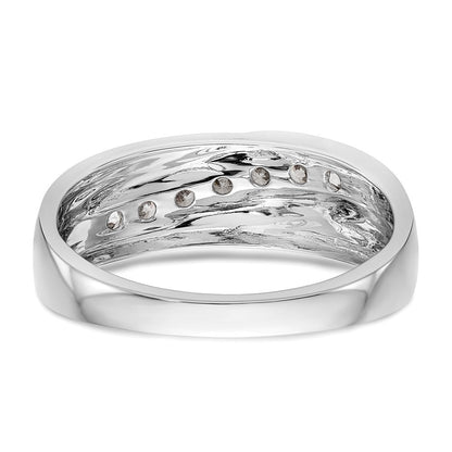 IBGoodman 14K Weißgold Herrenring mit 0,5 ct. im Labor gezüchteten Diamanten, VS/SI+ G+, Siebenstein, komplett