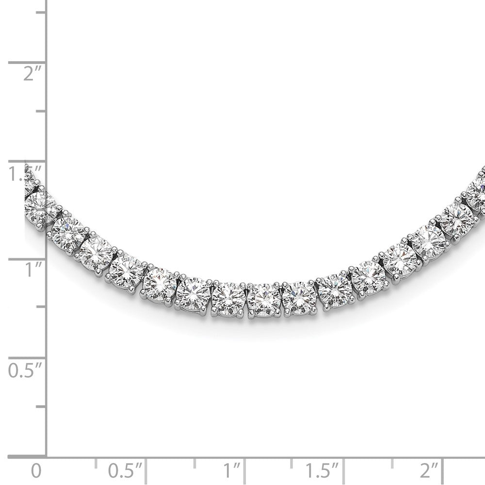 Sterlingsilber Rhodiniert 4mm Zirkonia 17 Zoll Tennis Halskette